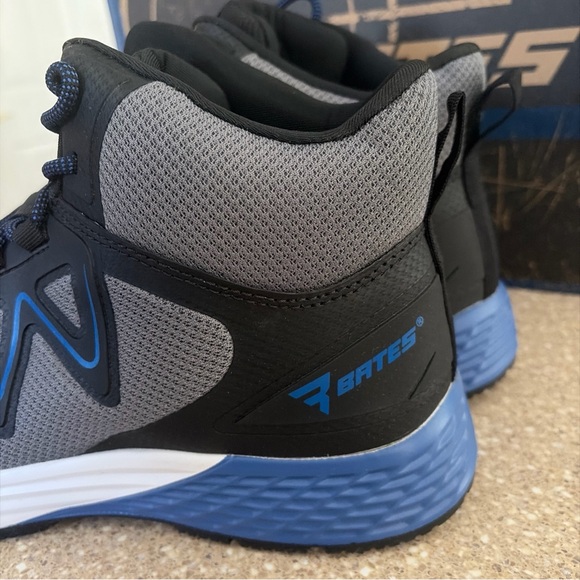 NIB Bates Rush Mid Composite Toe Non-Slip Work Boots Shoes Grey/Blue Men’s US 11 main image 5